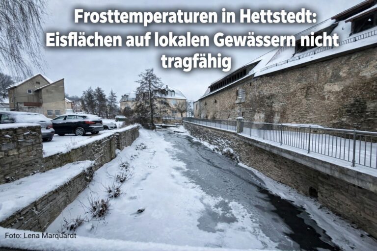 Frosttemperaturen in Hettstedt: Eisflächen auf lokalen Gewässern nicht tragfähig