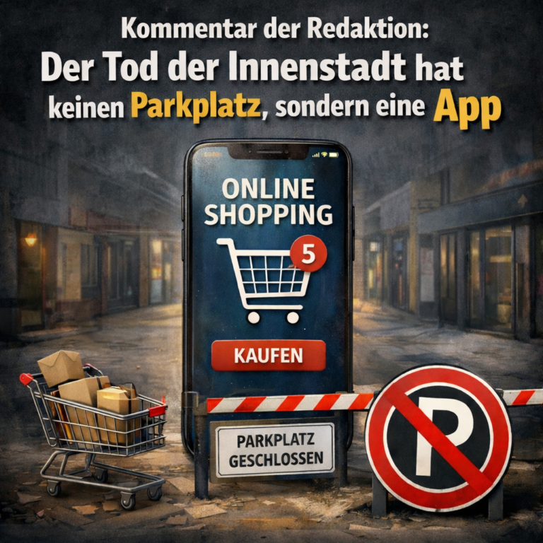 Kommentar der Redaktion: Der Tod der Innenstadt hat keinen Parkplatz, sondern eine App