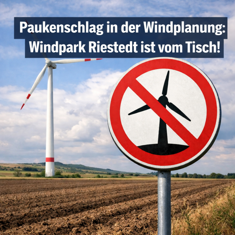 Paukenschlag in der Windplanung: Windpark Riestedt ist vom Tisch!