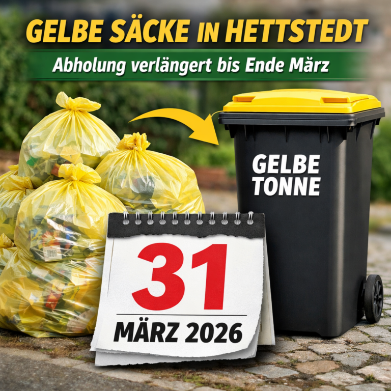 Gelbe Säcke in Hettstedt: PreZero verlängert Abholfrist bis Ende März