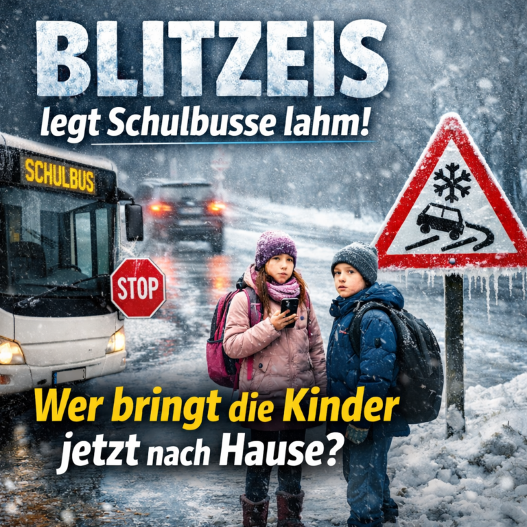 Blitzeis legt Schulbusse lahm – wer bringt die Kinder jetzt nach Hause?