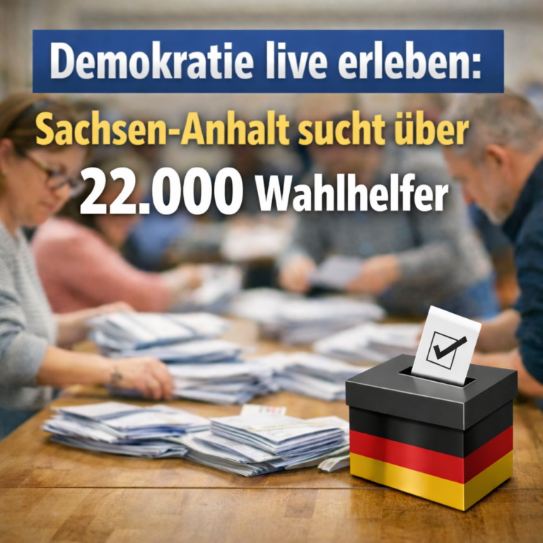 Demokratie live erleben: Sachsen-Anhalt sucht über 22.000 Wahlhelfer