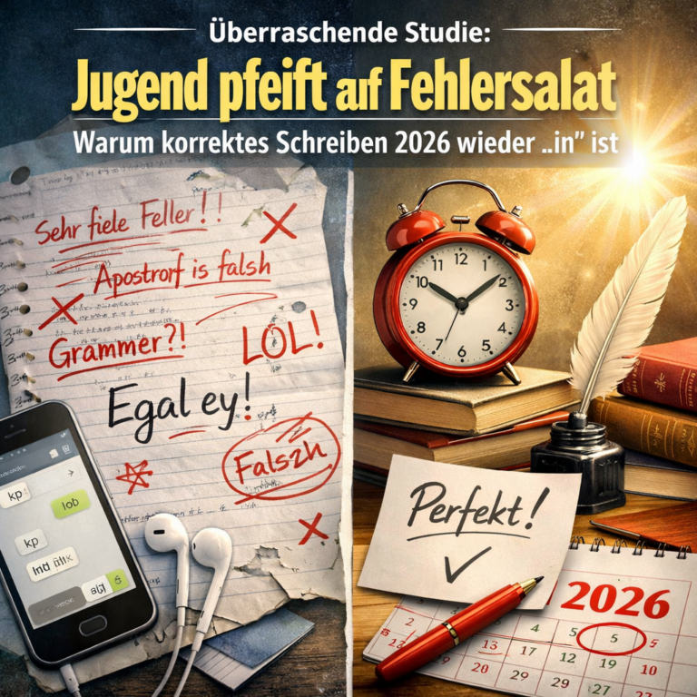 Überraschende Studie: Jugend pfeift auf Fehlersalat – Warum korrektes Schreiben 2026 wieder „in“ ist