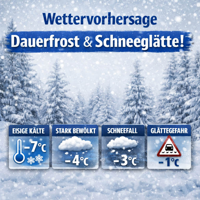Winterliche Aussichten für die Kupferstadt: Dauerfrost und Schneeglätte
