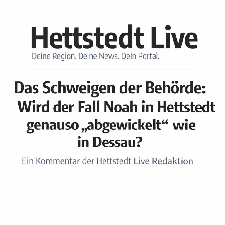 Das Schweigen der Behörde: Wird der Fall Noah in Hettstedt genauso „abgewickelt“ wie in Dessau?