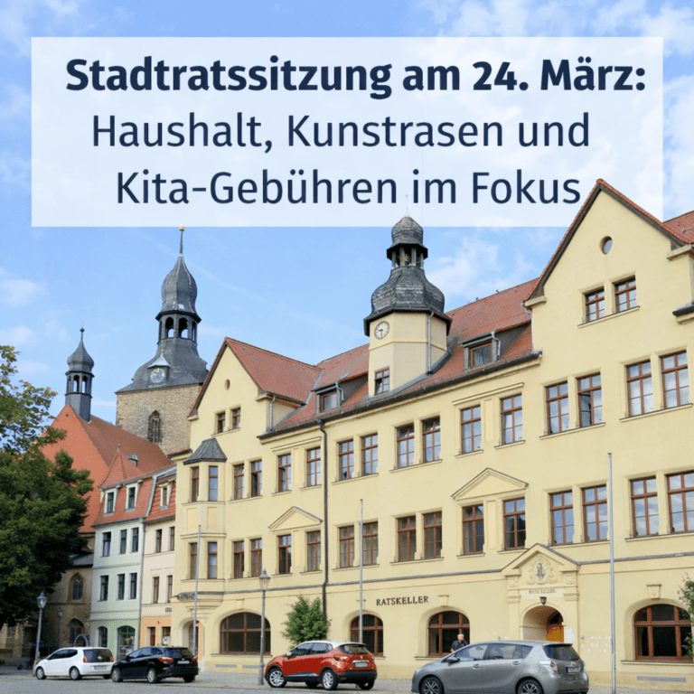 Stadtratssitzung am 24. März: Haushalt, Kunstrasen und Kita-Gebühren im Fokus
