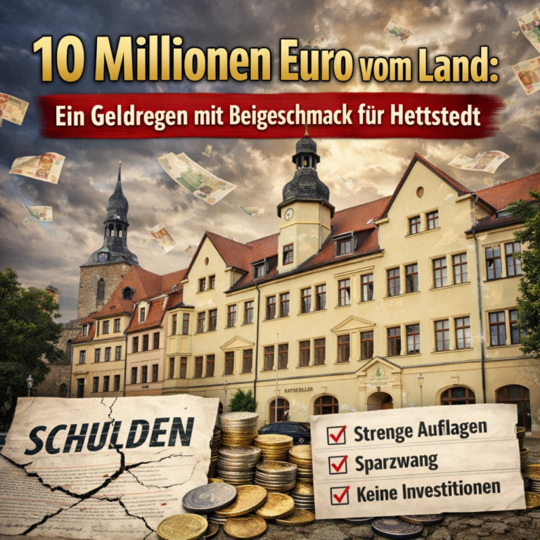 10 Millionen Euro vom Land: Ein Geldregen mit Beigeschmack für Hettstedt
