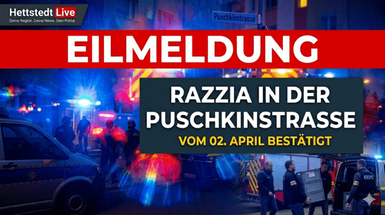 POLIZEIEINSATZ IN DER PUSCHKINSTRASSE: RAZZIA AM 02. APRIL BESTÄTIGT