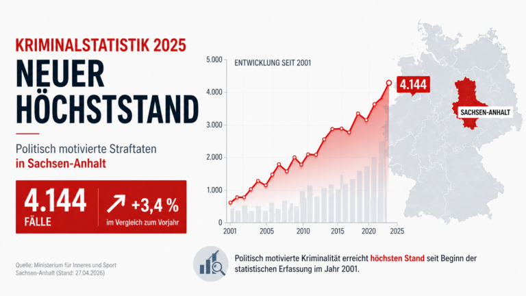 Politisch motivierte Kriminalität in Sachsen-Anhalt erreicht neuen Höchststand