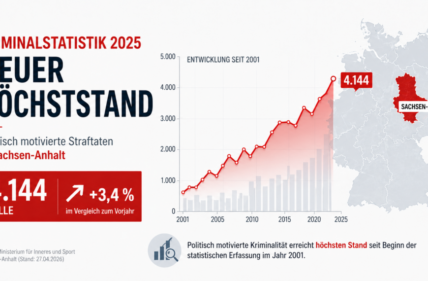 Politisch motivierte Kriminalität in Sachsen-Anhalt erreicht neuen Höchststand