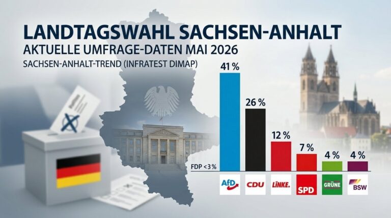 Landtagswahl 2026: AfD laut aktueller Umfrage bei 41 Prozent – CDU verliert deutlich