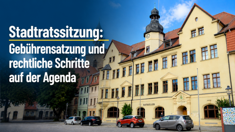 Stadtratssitzung im Rathaus: Gebührensatzung und rechtliche Schritte auf der Agenda
