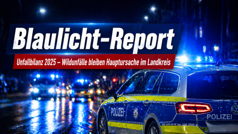 Blaulicht-Report: Unfallbilanz 2025 – Wildunfälle bleiben Hauptursache im Landkreis