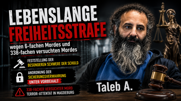 EILMELDUNG: Lebenslange Haft für Attentäter vom Magdeburger Weihnachtsmarkt