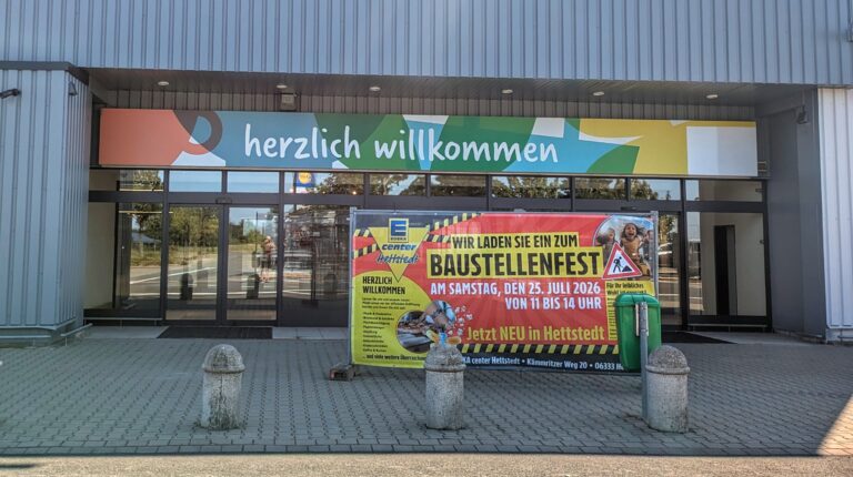 Exklusiver Blick hinter die Bauzäune: E Center Hettstedt lädt zum Baustellenfest
