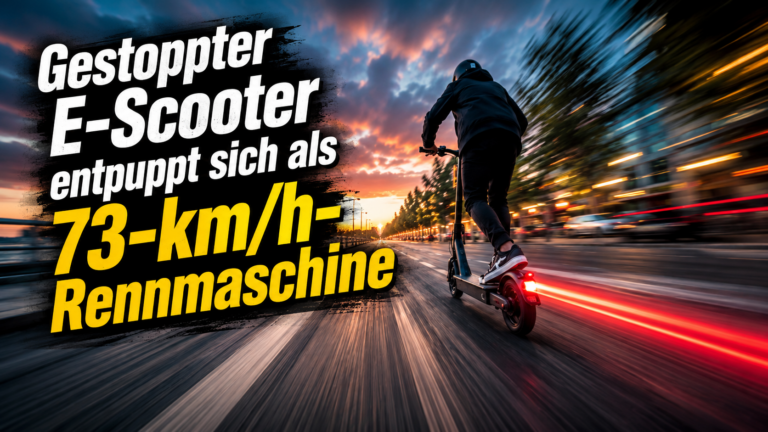 Technische Überprüfung bringt es ans Licht: Gestoppter E-Scooter entpuppt sich als 73-km/h-Rennmaschine