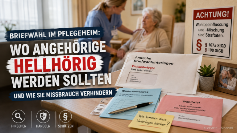 Briefwahl im Pflegeheim: Wo Angehörige hellhörig werden sollten und wie Sie Missbrauch verhindern