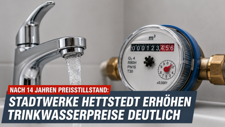 Nach 14 Jahren Preisstillstand: Stadtwerke Hettstedt erhöhen Trinkwasserpreise deutlich