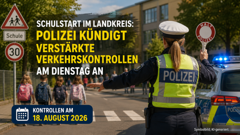 Schulstart im Landkreis: Polizei kündigt verstärkte Verkehrskontrollen am Dienstag an