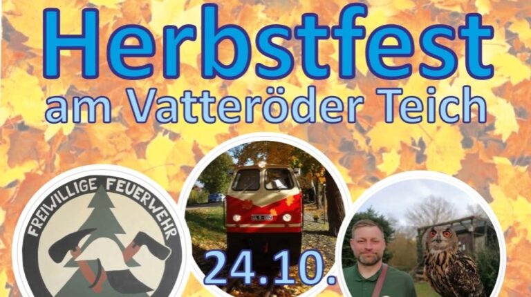 Saisonabschluss im bunten Wippertal: Großes Herbstfest an der Parkeisenbahn Vatterode