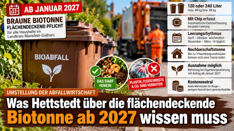 Umstellung der Abfallwirtschaft: Was Hettstedt über die flächendeckende Biotonne ab 2027 wissen muss
