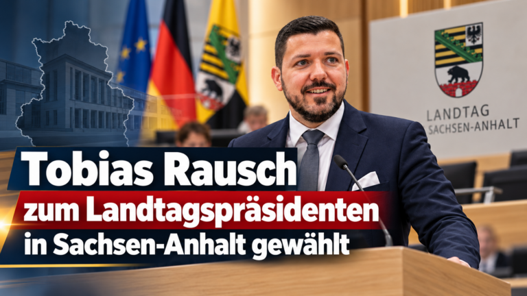 Tobias Rausch zum Landtagspräsidenten in Sachsen-Anhalt gewählt